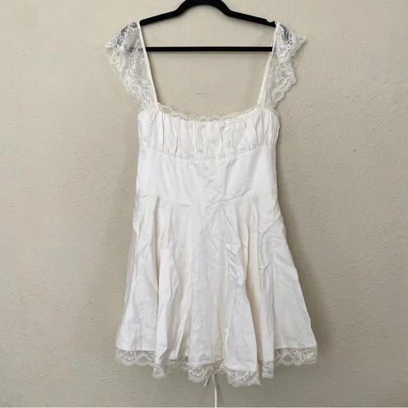 navy blue dress for baby girl HOUSE OF CB 'Kaia' Ivory‎ A-Line Mini Dress NWOT size XL